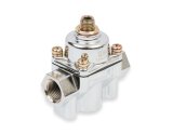 Holley Fuel Pressure Regulators 12-804 Regulators, Low Pressure, 1-4.psi, No Return, Inline, 3/8 in. NPT Ports, Female Thread, Aluminum, Chrome Plated, with Bracket, Each thumbnail 5
