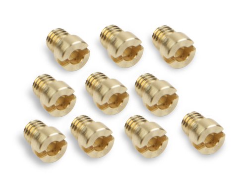 Holley Air Bleed Kits 126-35-10 Bleeds, Replaceable, Screw-in, Brass, 0.035 in. Diameter, 10 in.-32 Thread, for 4150 HP, 4500 Models, 10-piece, Set thumbnail 1