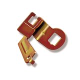 Holley Throttle Cable Brackets 20-95 Brackets, 700R4/4L60, Steel, Gold Iridited, Chevy, Holley, 4150/4160, Each thumbnail 2