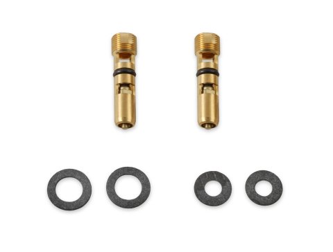 Holley Steel Carburetor Needle and Seat Assemblies 6-500-2 Seats, Holley, Inlet Needle, Adjustable, Steel, 0.110 in. Seat, Center Hung Float, Gaskets, for 735 cfm or Smaller Carb, Pair thumbnail 2