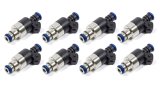 Holley Fuel Injectors 522-428 Injectors, 42 lbs/hr., Tri-cone Spray, Bosch Plug, EV1 Body, 12V Saturated Circuit, 2.42 in. Seat Height, High Impedance, 8-pieces, Set thumbnail 5