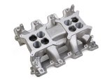 Holley LS 2x4 Dual Plane Fuel Injected Intake Manifolds 300-134 Manifolds, EFI, Plane, Rectangular Port Head, Multi-port, 1,500-7,000 RPM Range, Aluminum, Satin Finish, Chevy, 6.0L, 6.2L, Each thumbnail 1