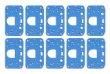 Holley Carburetor Metering Block Gaskets 108-198 Gaskets, Block, Rubber, Blue, 3-circuit, Dominator, 10-piece, Set thumbnail 1