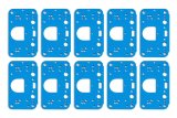 Holley Carburetor Metering Block Gaskets 108-198 Gaskets, Block, Rubber, Blue, 3-circuit, Dominator, 10-piece, Set thumbnail 3