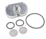Holley Dominator Billet Fuel Pump Conversion End Plates 12-3001 Plate Kits, 12-3000, Single Inlet, -10 AN O-ring, Aluminum, Natural, Each thumbnail 2