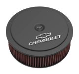 Holley GM Muscle Series Air Cleaners 120-221 Cleaners, Series, 14 in. Round, 1 in. Drop, Chevy Logo, Aluminum, Black Finish, 4 in. Filter, Red, Cotton Gauze, Chrome Wing nut, Kit thumbnail 2