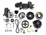 Holley Mid-Mount Complete Accessory Systems 20-181BK Drive Systems, LS Mid-mount, Serpentine, Alternator, Water Pump, Power Steering, SFI Damper, Hardware, Black Finish, Chevy, 4.8-7.0L, Kit thumbnail 1