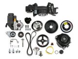 Holley Mid-Mount Complete Accessory Systems 20-181BK Drive Systems, LS Mid-mount, Serpentine, Alternator, Water Pump, Power Steering, SFI Damper, Hardware, Black Finish, Chevy, 4.8-7.0L, Kit thumbnail 2