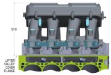 Holley LT Modular Hi-Ram Intake Manifold Tops 300-208BK Manifolds, Modular, Hi-Ram, Top Section Only, Standard Deck, Tunnel Ram Style, Aluminum, Black Finish, Chevy, 6.2L, Each thumbnail 5