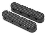 Holley Aluminum LS Valve Covers 241-182 Covers, LS, Center and Perimeter Bolt, Tall, Finned, Cast Aluminum, Black Satin, Two-Piece, Chevy, LS, 4.8-7.0L, Pair thumbnail 6