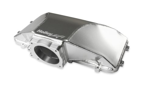 Holley EFI Ford Fabricated Hi-Ram Intake Manifold Tops 300-280 Manifolds, Fabricated, Hi-Ram, Throttle Body, Top Only, 95mm Bore, Aluminum, Natural Finish, Ford, 5.0L, Windsor, Kit thumbnail 4