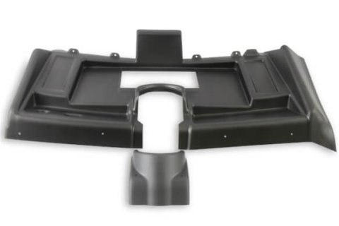Holley EFI 6.86 in. Dash Bezels 553-381 Panels, EFI, Bezel, 5/32 Thick, ABS Material, Black Matte Finish, with No A/C Vents, Chevy, Camaro, Each