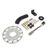 Holley EFI Crank Trigger Kits 556-171 Triggers, EFI, 7 in. Diameter, Aluminum, Silver, Adjustable Bracket, Black, 3-wire Pickup, 12-1X, Hall Effect, Chevy, Small Block, Kit thumbnail 1