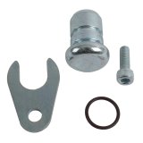 Holley Ford 7.3L Godzilla Rear Block Plug Kits 97-426 Fittings, Plug, Bolt-on, Steel Plug, Zinc Finish, Bracket, O-ring Seal, Internal Allen Retaining Bolt, Ford, 7.3L, Godzilla, Kit thumbnail 1