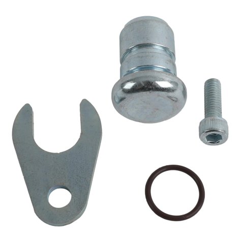 Holley Ford 7.3L Godzilla Rear Block Plug Kits 97-426 Fittings, Plug, Bolt-on, Steel Plug, Zinc Finish, Bracket, O-ring Seal, Internal Allen Retaining Bolt, Ford, 7.3L, Godzilla, Kit