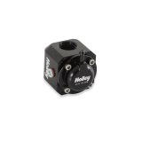 Holley EFI Fuel Pulse Dampers 12-1006 System Dampers, Billet Aluminum, Black Anodized, 40-70 psi, -6 AN Female Threads Inlet/Outlet, Standard Range, Each thumbnail 2