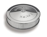 Holley Air Cleaner Assemblies 120-102 Cleaners, 14 in. Diameter, Round, Steel/Chrome, Logo, 3 in. Filter Height, Each thumbnail 3