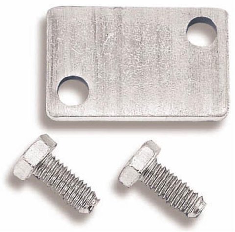 Holley Choke Block-Off Plates 301-20 Plate, Rectangular, 2 Bolts, Most Chevy Small Block Intake Manifolds, Kit