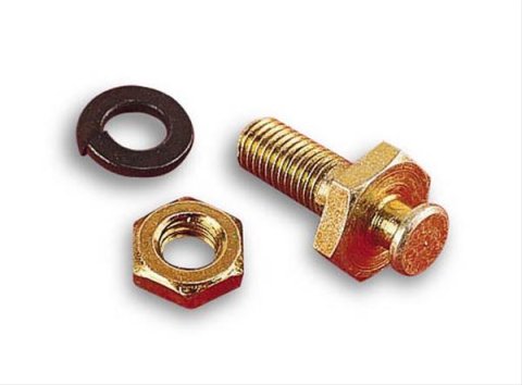 Holley Carburetor Throttle Lever Studs 20-40 Studs, Carburetor, Kickdown Lever, 0.250 in. Diameter, 0.950 in. Length, Gold Finish, Each