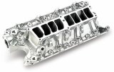 Holley EFI Intake Manifolds 300-75S Manifolds, Systemax, Base Only, Multi-port, Standard Deck, High Rise, 10.625 in. Tall, Cast Aluminum, Shiny Finish, Ford, 5.0L, Each thumbnail 1
