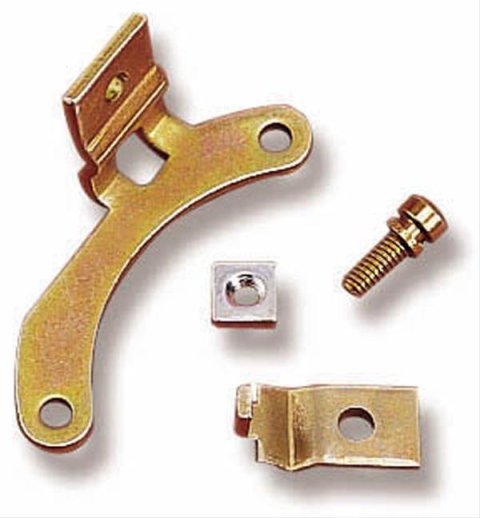 Holley Choke Control Cable Mounting Brackets 45-456 Brackets, Steel, Gold Iridited, Carburetor Mount, Holley, 4010/4150/4160, Each