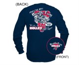 Holley Double Pumper Long Sleeve T-Shirts 10015-LGHOL T-Shirts, Pumper, Sleeve, Blue, Cotton, Crew Neck, Men's, Large, Each thumbnail 1
