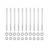 Holley Intake Manifold Studs 300-225 Studs, Hi-Ram, Steel, Natural, Standard 6-point Nuts, Chevy, Small Block LS, Kit thumbnail 3