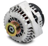 Holley High-Amp Alternators 197-301 Alternators, High-amp, OE Style, Cast Aluminum, Natural Finish, Serpentine Pulley, 130 amps, 12V, Internal Regulator, Chevy, 4.8L, 5.3L, 6.0L, Each thumbnail 2
