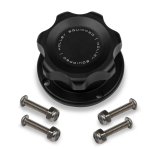Holley Bolt-On Fill Cap Kits 241-230 Kits, Bolt-on, 1.950 in. Diameter, Billet Aluminum, Black Anodized, 1 1/2-12 Thread Size, 1.38 in. Diameter Opening, Kit thumbnail 3