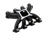 Holley EFI LS Single Plane Mid-Rise Intake Manifolds 300-136BK Manifolds, EFI, Mid-Rise, Plane, Rectangular Port, Multi-port, Standard Deck, Aluminum, Black Finish, Chevy, 6.0L, 6.2L, Each thumbnail 3