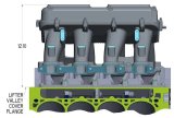 Holley LT Modular Hi-Ram Intake Manifold Tops 300-238 Manifolds, Modular, Hi-Ram, Top Section Only, Tunnel Ram Style, Dual Carburetor, 4500 Flange, Aluminum, Satin Finish, Chevy, 6.2L, Each thumbnail 2