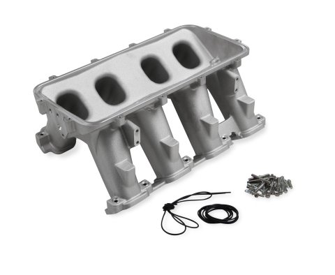 Holley LT Modular Hi-Ram Lower Intake Manifolds 300-237 Manifolds, Modular, Hi-Ram, Base Only, Standard Deck, Tunnel Ram, 3,500-8,000 RPM Range, Aluminum, Satin Finish, Chevy, 5.3L, 6.2L, Each