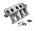 Holley LT Modular Hi-Ram Lower Intake Manifolds 300-237 Manifolds, Modular, Hi-Ram, Base Only, Standard Deck, Tunnel Ram, 3,500-8,000 RPM Range, Aluminum, Satin Finish, Chevy, 5.3L, 6.2L, Each thumbnail 2