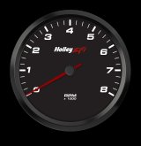 Holley EFI Tachometer Gauges 553-147 Gauges, EFI, Tachometer, 0-8,000 rpm, Analog, Electric Sending Unit, 4 1/2 in. Diameter, Full Sweep, Lighted, Black Face, Red Needle, Each thumbnail 3