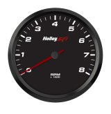 Holley EFI Tachometer Gauges 553-147 Gauges, EFI, Tachometer, 0-8,000 rpm, Analog, Electric Sending Unit, 4 1/2 in. Diameter, Full Sweep, Lighted, Black Face, Red Needle, Each thumbnail 4