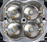 Holley Track Warrior Carburetors 0-67199BK Carburetors, Warrior, 650 cfm, 4-barrel, Square Bore, Mechanical Secondary, Dual Inlet, Shiny Body, Black Base and Metering Blocks, Each thumbnail 1