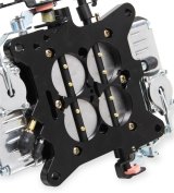 Holley Track Warrior Carburetors 0-67199BK Carburetors, Warrior, 650 cfm, 4-barrel, Square Bore, Mechanical Secondary, Dual Inlet, Shiny Body, Black Base and Metering Blocks, Each thumbnail 3