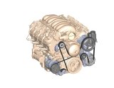 Holley LS Engine Swap Accessory Drive Systems 20-162 Pulley Kits, Swap, Serpentine, Alternator, Power Steering, A/C, GM Type 2, 105 Amp Alternator, Kit thumbnail 2