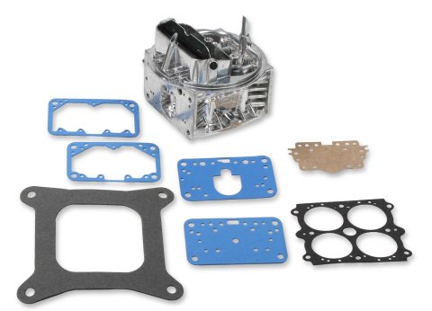 Holley Carburetor Main Bodies 134-335 Components, Body, Model 2300, 0-4412S, Replacement, 500 cfm, Cast Zinc, Shiny, Down-Leg Boost, Gaskets, Brass Air Bleeds, Each