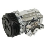 Holley Sanden Air Conditioning Compressors 199-106 Compressors, SD-7 Type, Aluminum, Polished, Clutch, 6-Groove, Serpentine Pulley, Each thumbnail 1