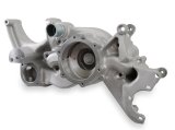 Holley Cooling Manifolds 97-163 Water Pump Housings, Holley, LS Manifold, Aluminum, Natural, Steam Tube Inlet, 1/8 in.-NPT, for Mid-Mount Accessory Drive Only, Each thumbnail 1