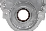 Holley Cast Aluminum Timing Covers 21-151 Covers, 1-Piece, Aluminum, Black, Chevrolet, Small Block, Without Crank Sensor, Each thumbnail 2
