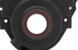 Holley Cast Aluminum Timing Covers 21-151 Covers, 1-Piece, Aluminum, Black, Chevrolet, Small Block, Without Crank Sensor, Each thumbnail 3