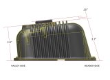 Holley Vintage Series Valve Covers 241-302 Covers, Series, Perimeter Bolt, Logo, Cast Aluminum, Black Satin, Baffled, Chevrolet, Gen V, VI, Mark IV, 396-454ci, Pair thumbnail 1