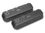 Holley Vintage Series Valve Covers 241-302 Covers, Series, Perimeter Bolt, Logo, Cast Aluminum, Black Satin, Baffled, Chevrolet, Gen V, VI, Mark IV, 396-454ci, Pair thumbnail 6