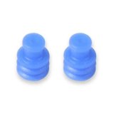 Holley Weatherproof Seals 571-117 Wiring Connector Replacement Parts, EFI, Replacement, Weather Seal, Blue, Molex MX 150, 16-20 gauge wire, 100-piece, Set thumbnail 1