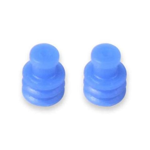 Holley Weatherproof Seals 571-117 Wiring Connector Replacement Parts, EFI, Replacement, Weather Seal, Blue, Molex MX 150, 16-20 gauge wire, 100-piece, Set
