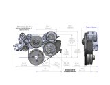 Holley Mid-Mount Complete Accessory Systems 20-186 Drive Systems, LS Mid-mount, Serpentine, Alternator, Water Pump, Counterclockwise, Power Steering, GM 2, Natural Color, Chevy, 4.8-7.0L, Kit thumbnail 2