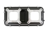 Holley LT Modular Hi-Ram Intake Manifold Tops 300-207BK Manifolds, Modular, Hi-Ram, Top Section Only, Standard Deck, Dual Carburetor, Tunnel Ram, Aluminum, Black Finish, Chevy, 6.2L, Each thumbnail 2