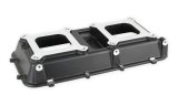 Holley LT Modular Hi-Ram Intake Manifold Tops 300-207BK Manifolds, Modular, Hi-Ram, Top Section Only, Standard Deck, Dual Carburetor, Tunnel Ram, Aluminum, Black Finish, Chevy, 6.2L, Each thumbnail 7
